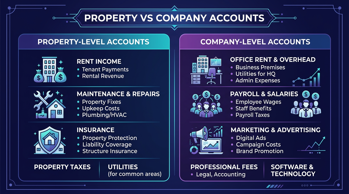 Pro tip: Property vs Company Accounts
