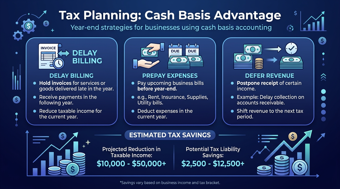 Pro tip: Tax Planning: Cash Basis Advantage