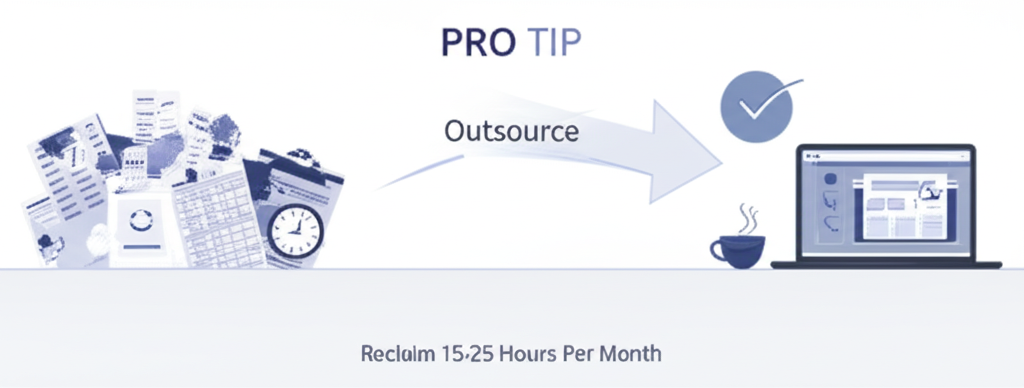 Pro tip: Outsourcing law firm bookkeeping reclaims 15-25 hours per month of attorney time