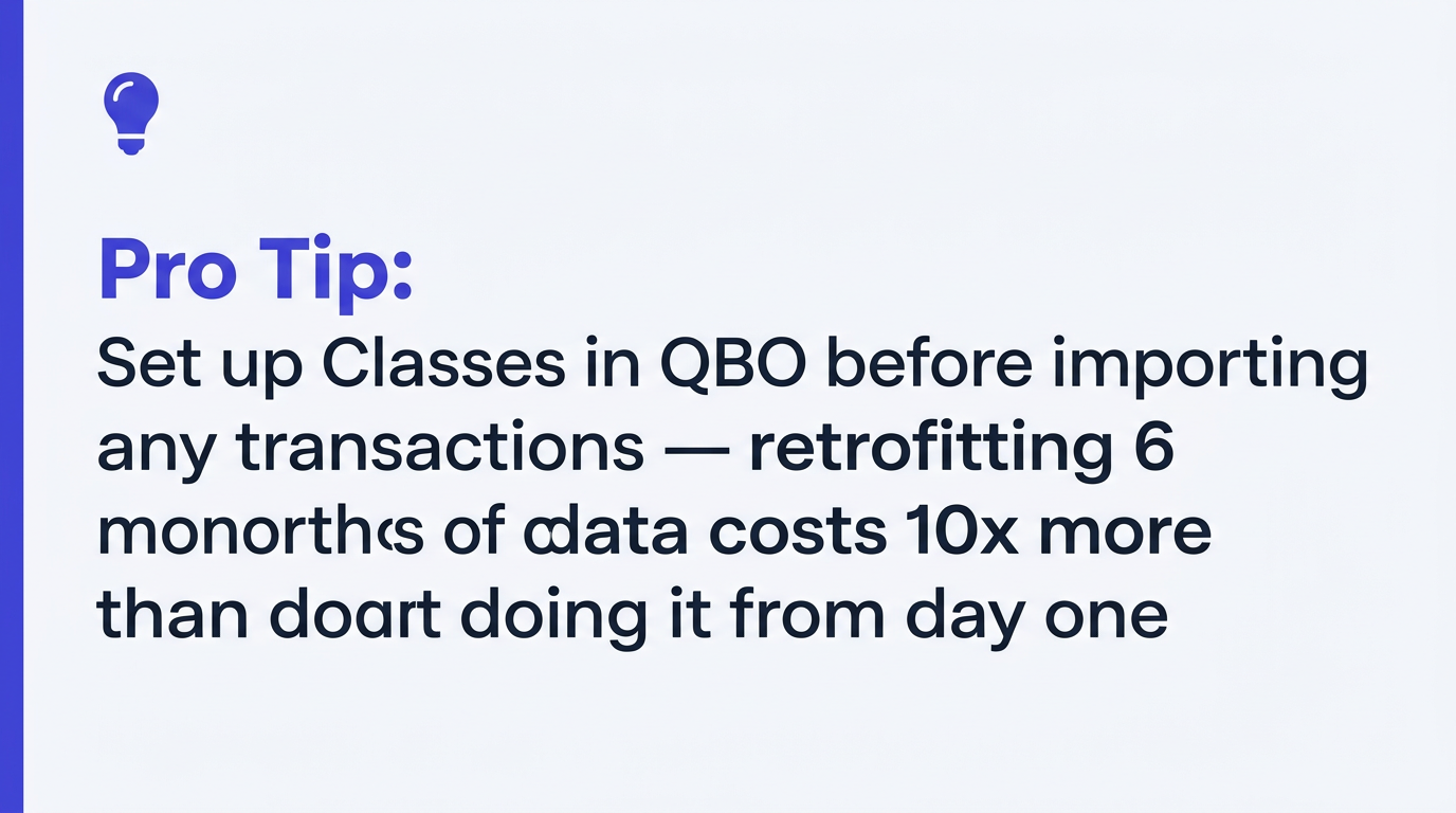 Pro tip: Set up Classes before importing transactions