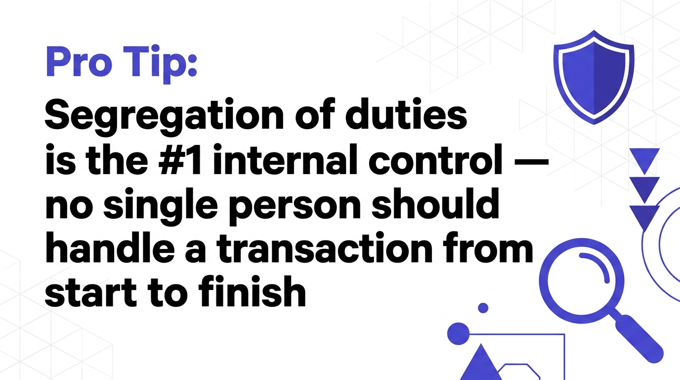 Pro tip: 5 internal controls every small business needs to prevent fraud