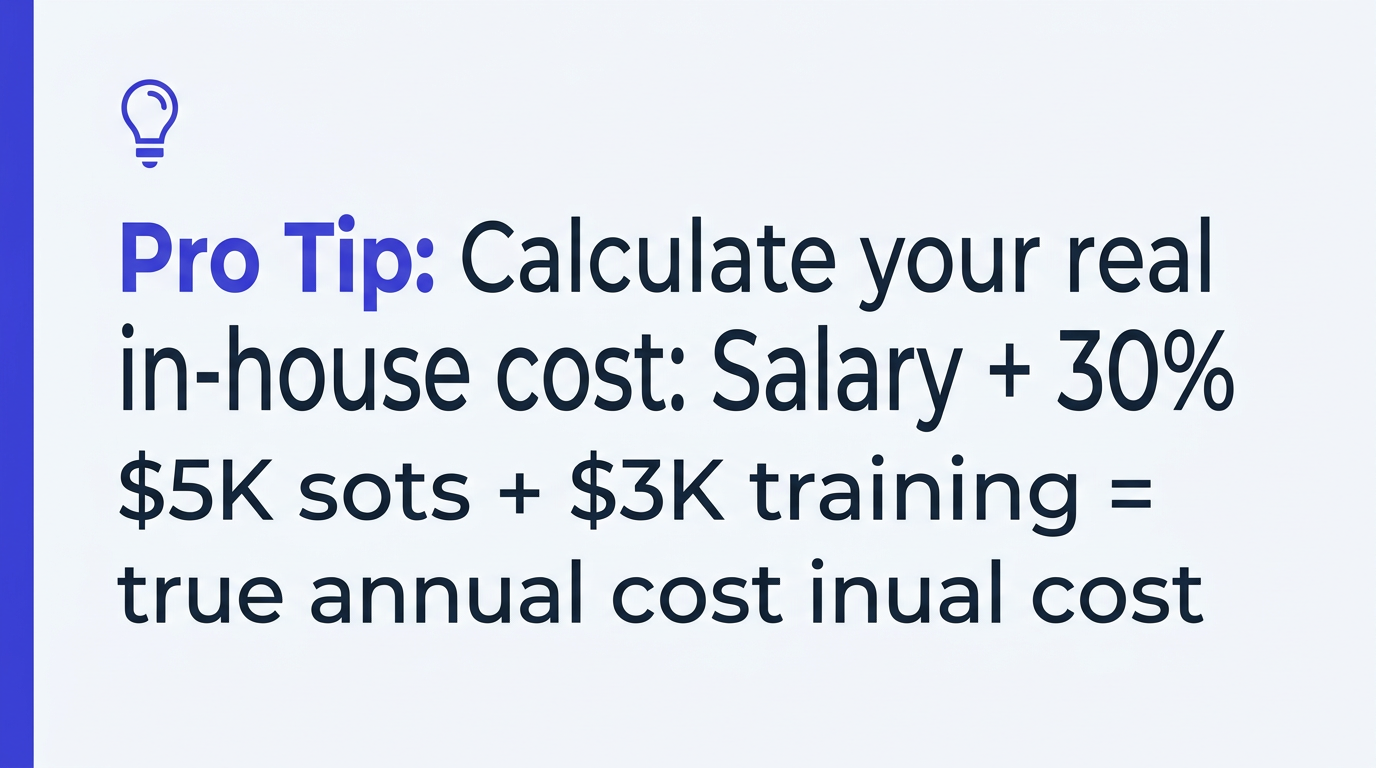 Pro tip: Real in-house cost formula