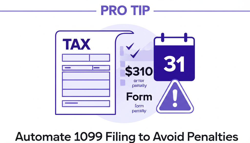 Pro tip: Automate 1099 filing to avoid 310 dollar per form IRS penalties