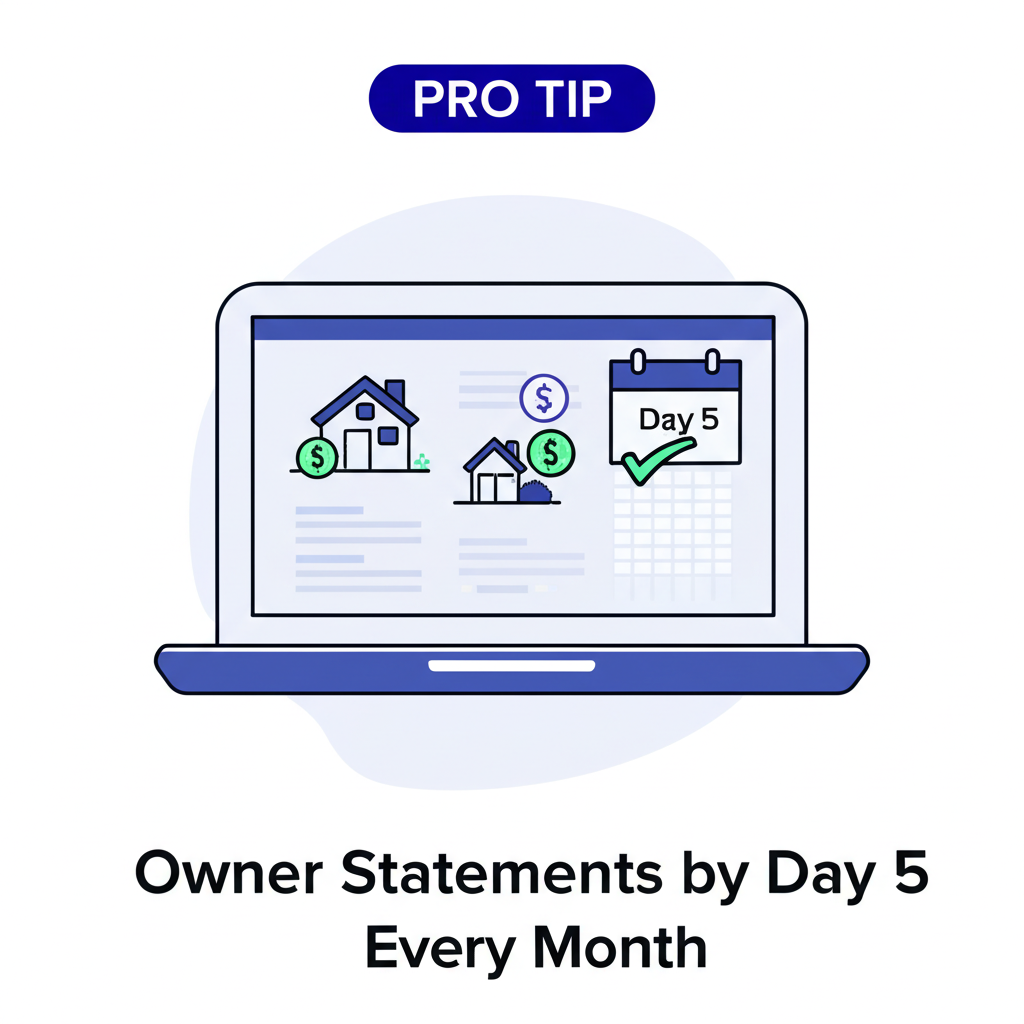 Pro tip: Property management owner statements delivered by day 5 every month