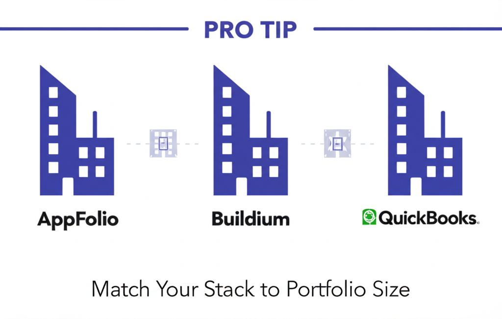 Pro tip: Match your property management accounting software stack to your portfolio size