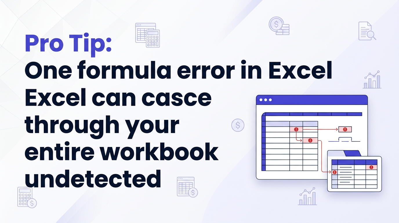 Pro tip: Excel formula errors cost businesses an estimated $6 billion per year according to research studies
