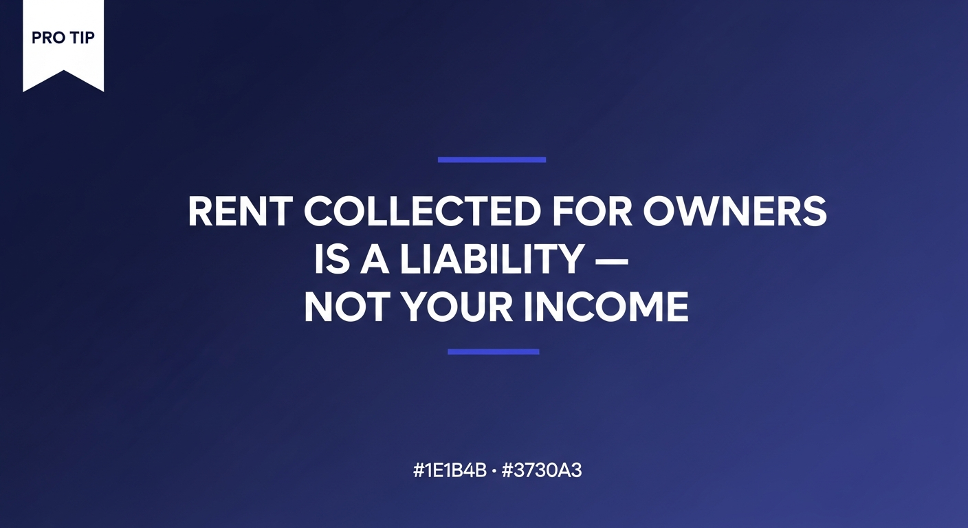 Pro tip: Rent collected for owners is a liability, not income — record it as Other Current Liability in QuickBooks